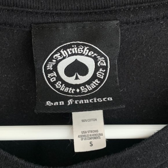 Thrasher Flame Logo Black Short Sleeve Shirt - Picture 4 of 6